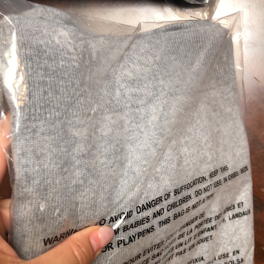 Nordstrom Cashmere Crewneck Sweater, Size 2XL - Grey - Picture 8 of 9